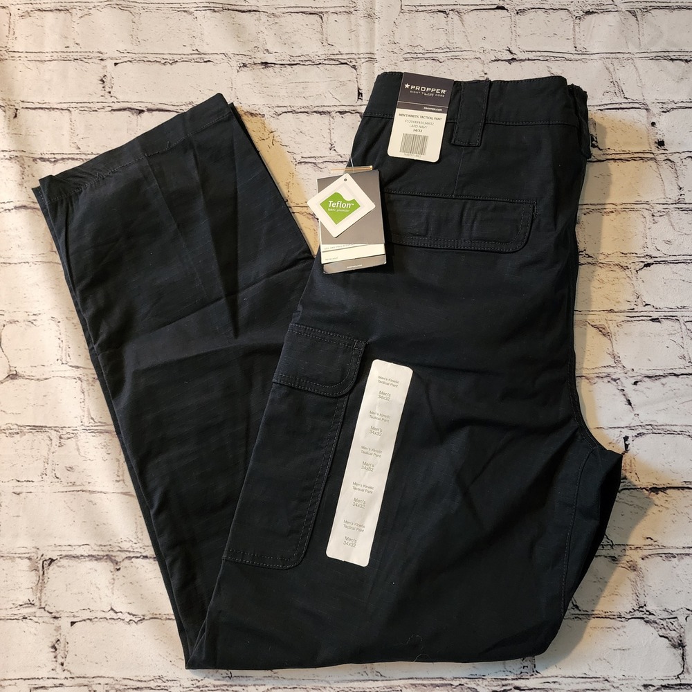Propper Men's 34x32 Kinetic Tactical Pants LAPD Navy Ripstop Cargo F52944X450